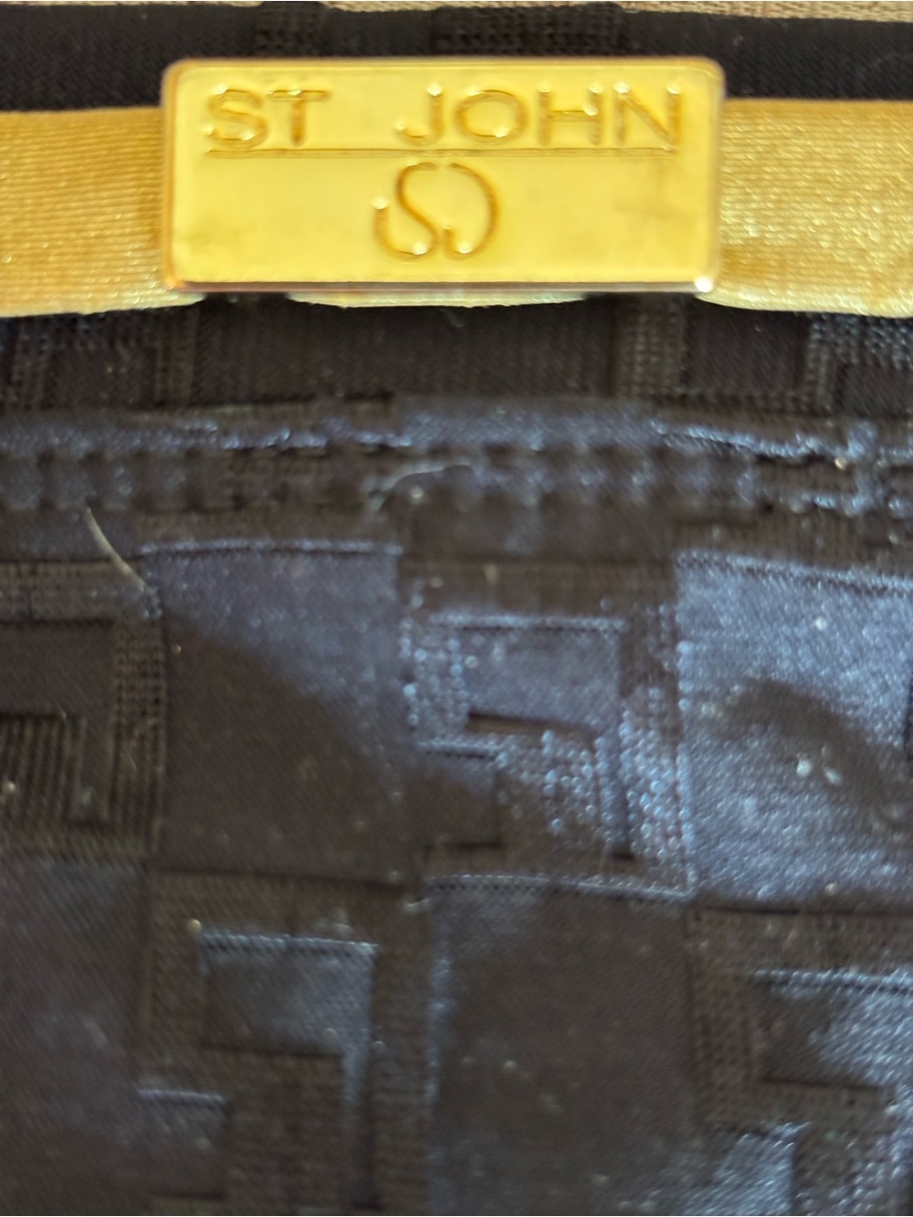 NWOT St. John Black Two-Piece Bikini with Gold Accents 16/14 (runs small) - Picture 3 of 8